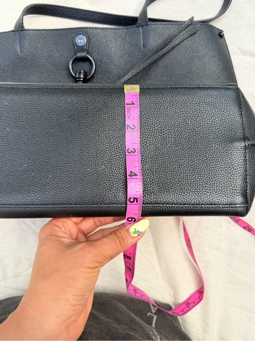 Rebecca Minkoff black pebbled leather large Megan tote bag - Picture 13 of 15